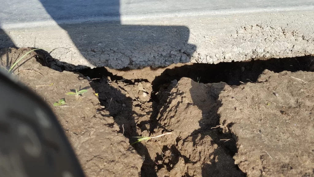 cracks in the foundation of a house